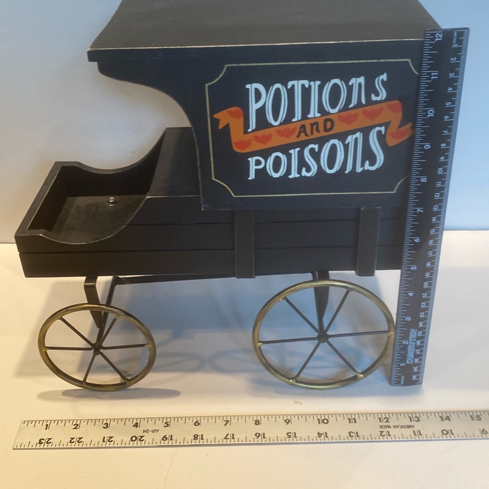 NWOT Wooden “Potions and Poisons” Carriage